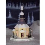Lichterhaus Seiffener Kirche  109 Seiffener Kirche mit Kurrende und Weihnachtsbaum