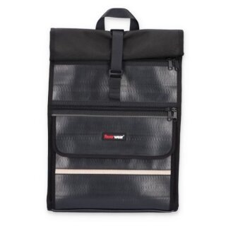 Feuerwear Rolltop Rucksack Eddie 16-23 L ** schwarz
