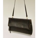 Gianni Chiarini Echtleder-Umhängetasche Clutch in Dark Brown