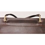 Gianni Chiarini Echtleder-Umhängetasche Clutch in Dark Brown